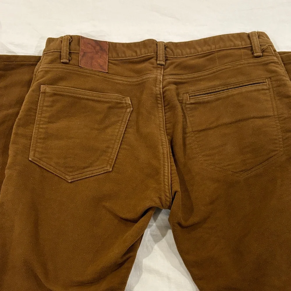 Billy Reid Men's Moleskin Pants in Rich Brown - Picture 3 of 3